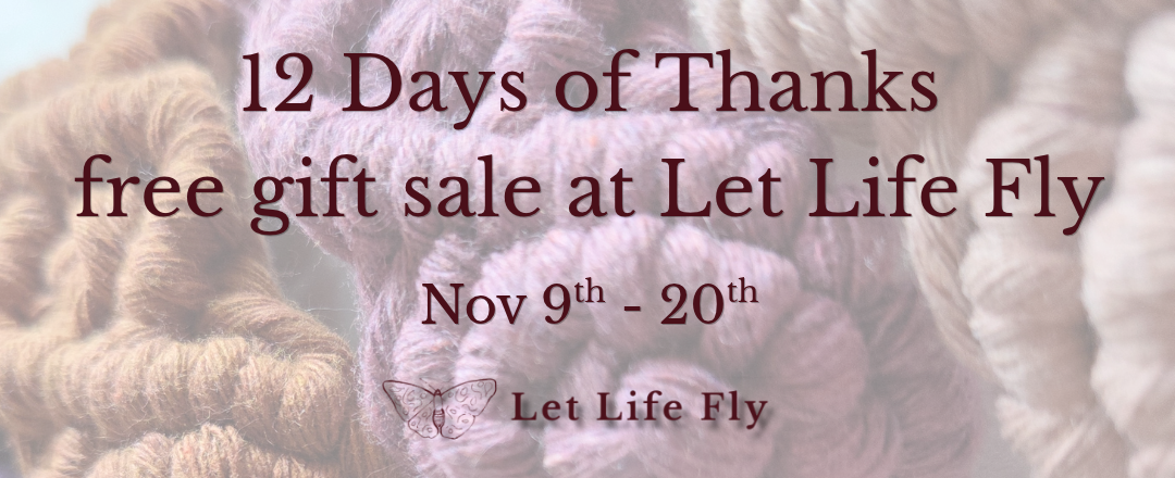 12 Days of Thanks free gift sale at Let Life Fly
