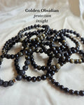Golden Obsidian Crystal Bracelet