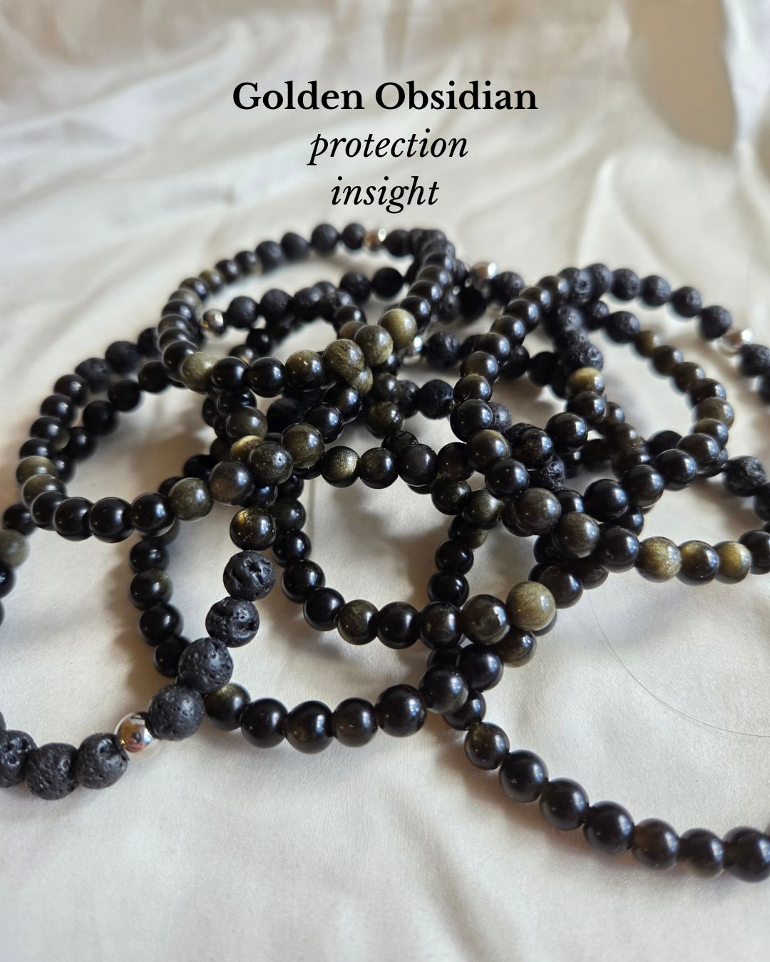 Golden Obsidian Crystal Bracelet