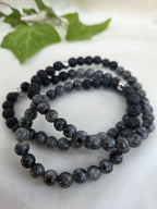 Black Larvikite Crystal Bracelet