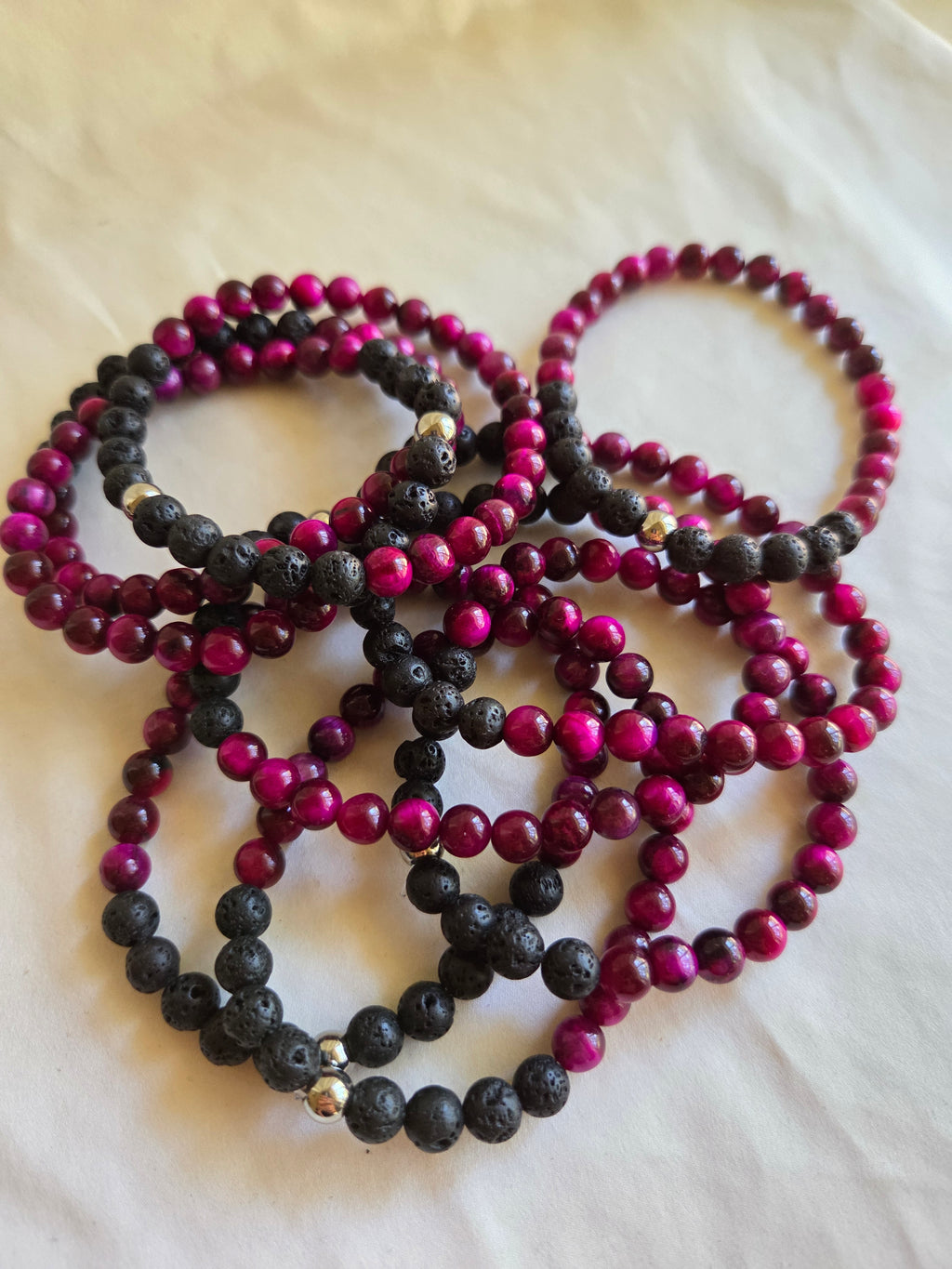 Rose Tiger's Eye Crystal Bracelet