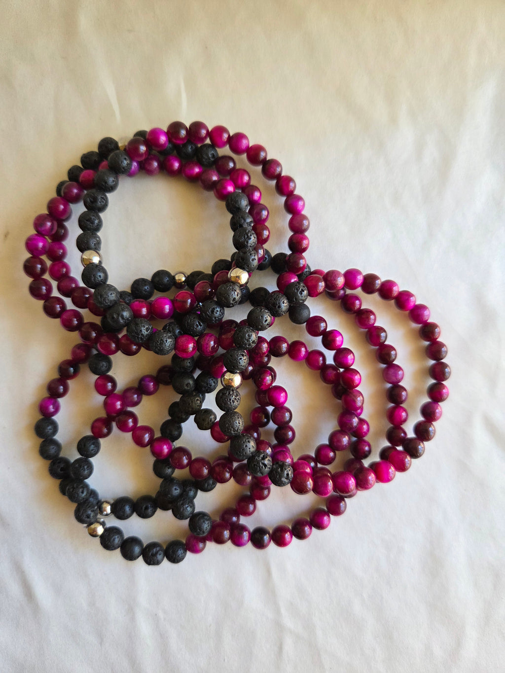 Rose Tiger's Eye Crystal Bracelet