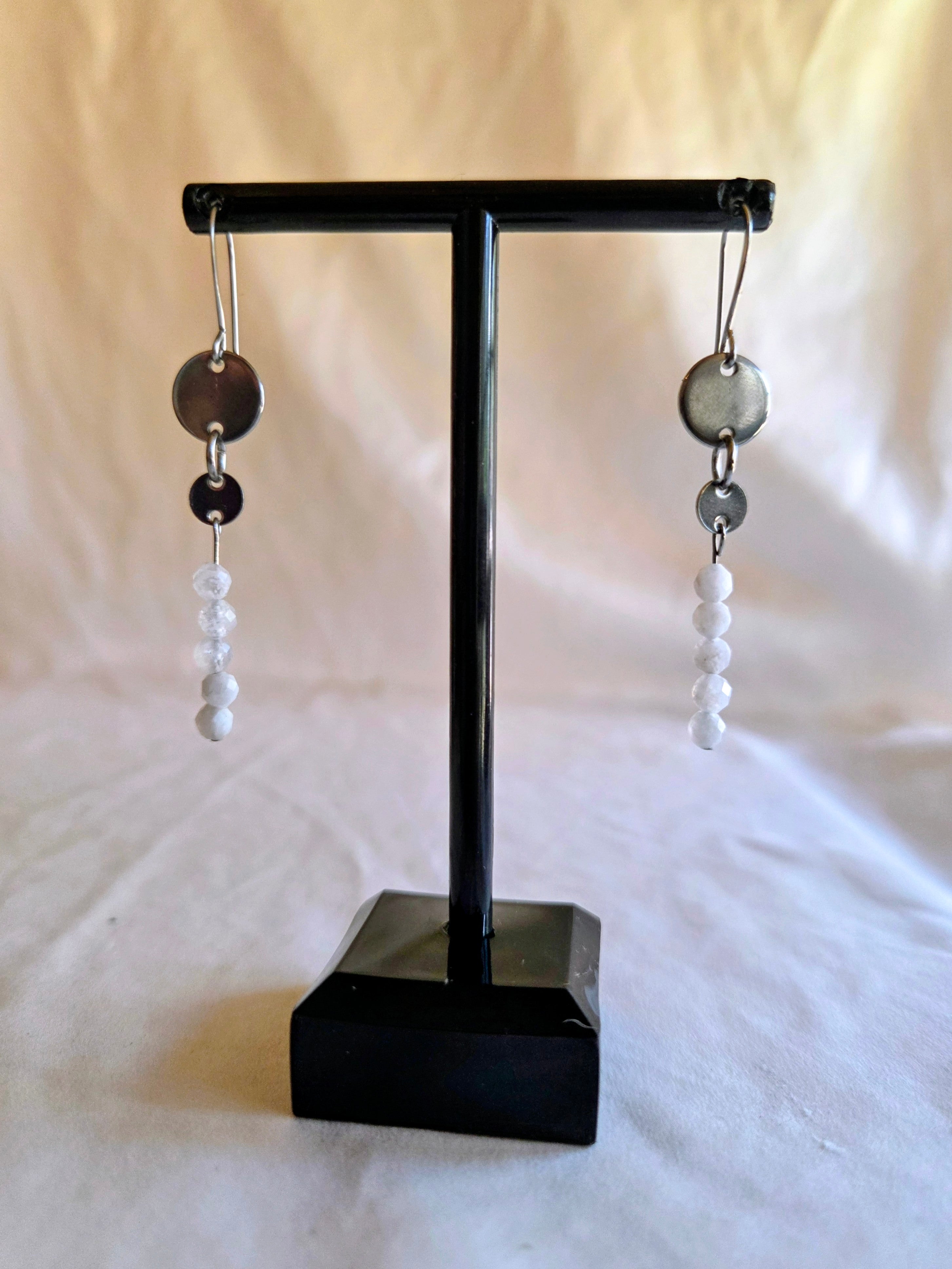 Faceted Moonstone Brook Earrings
