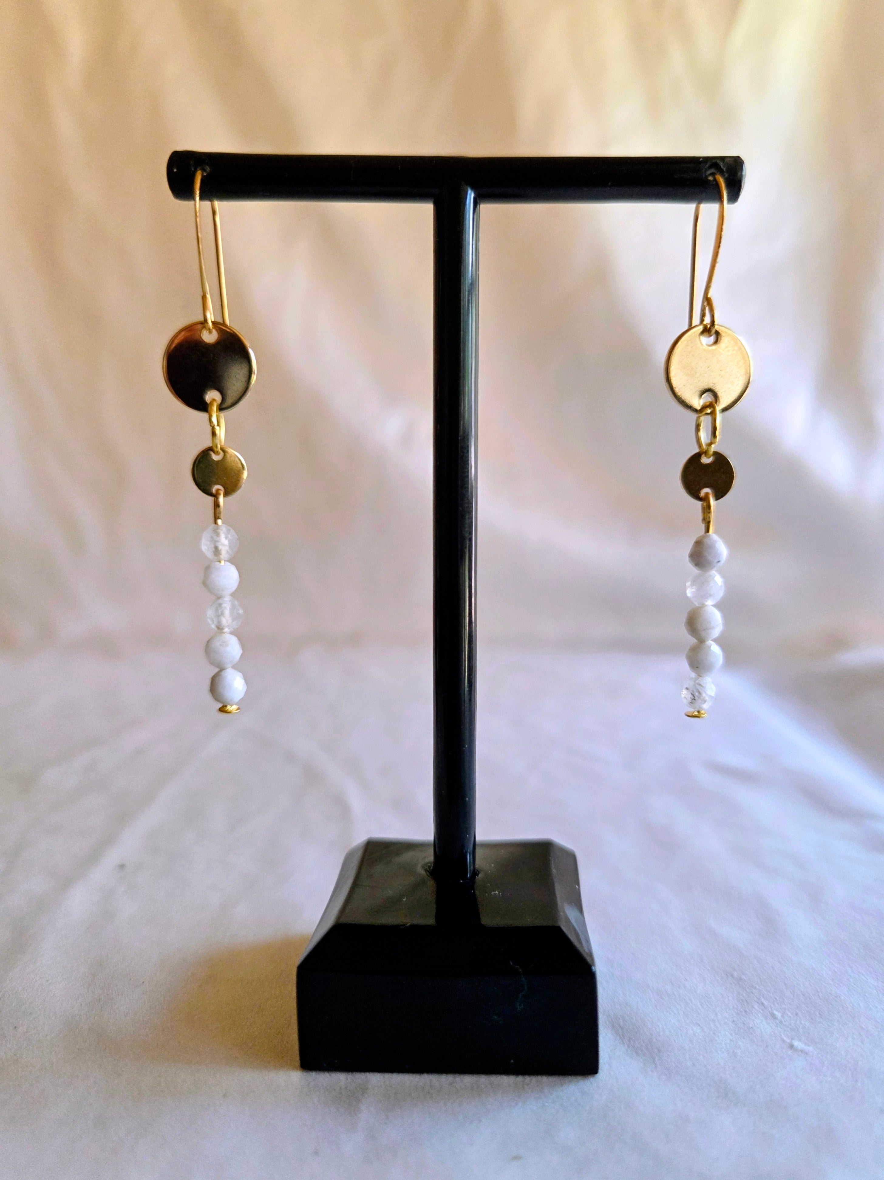 Faceted Moonstone Brook Earrings