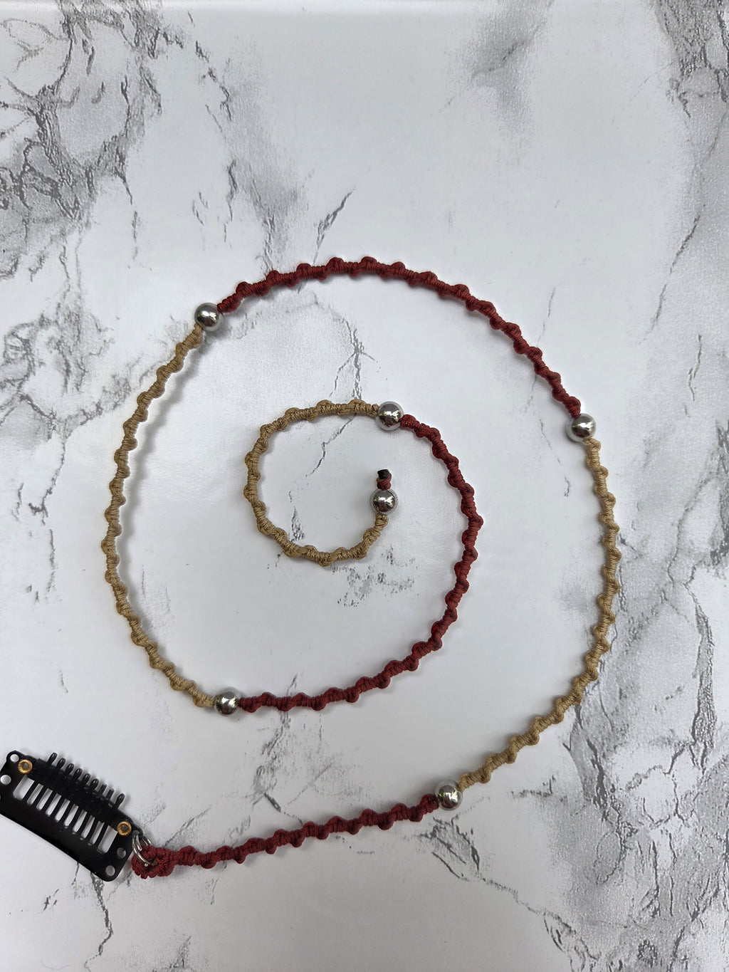 Clip-In Macrame Hair Wrap | Two-Tone