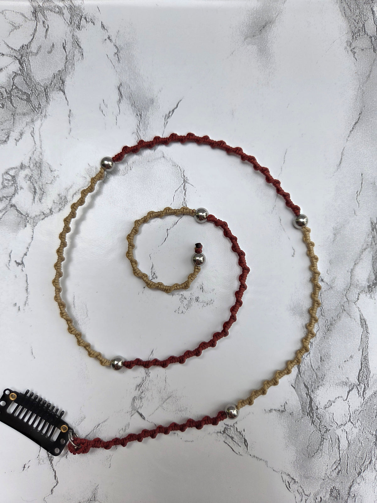 Clip-In Macrame Hair Wrap | Two-Tone