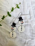 Stacked Snowman Earrings