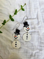 Stacked Snowman Earrings