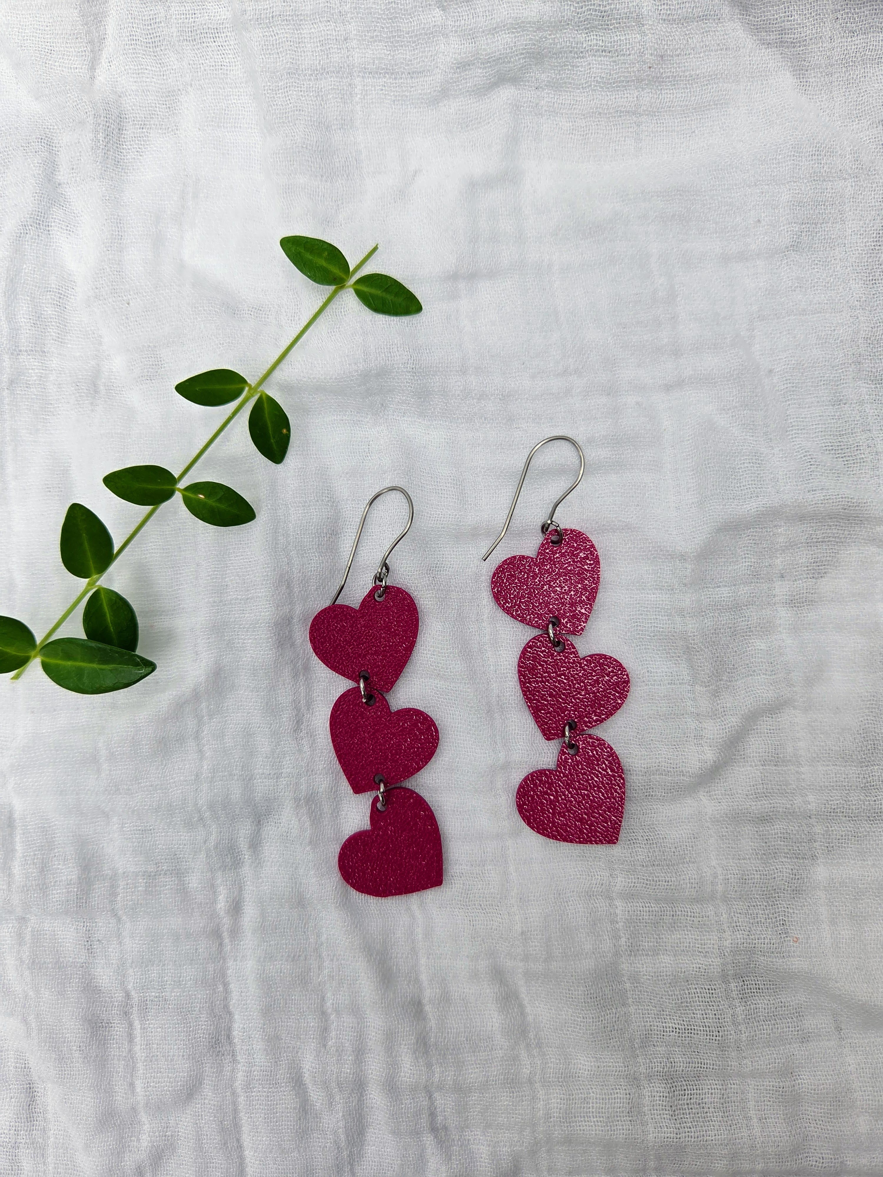 Heart Trio Earrings