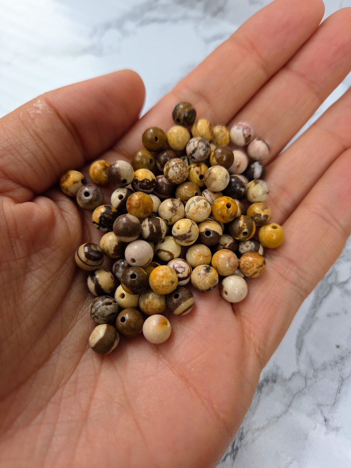 Brown Zebra Jasper Crystal Bracelet