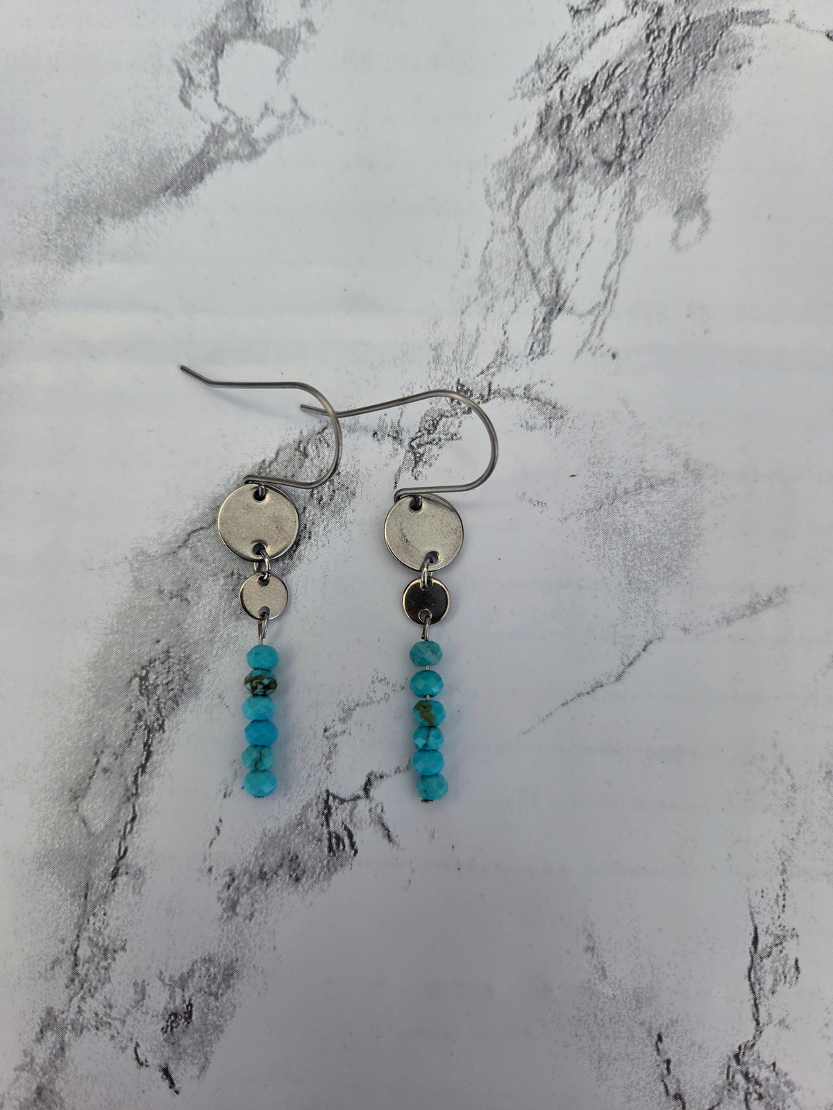 Faceted Turquoise Brook Earrings