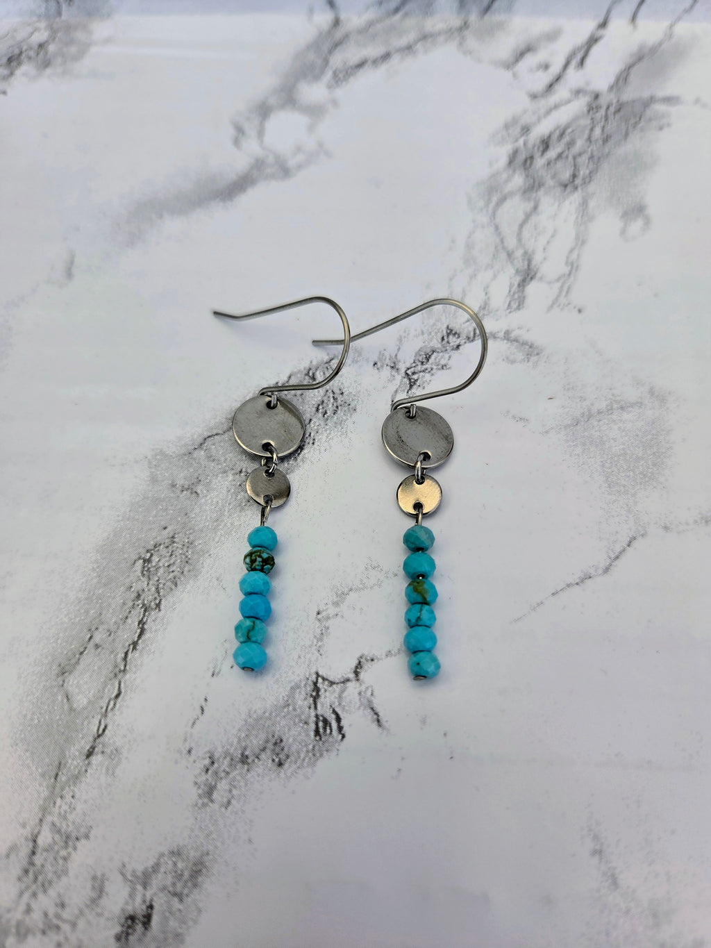 Faceted Turquoise Brook Earrings