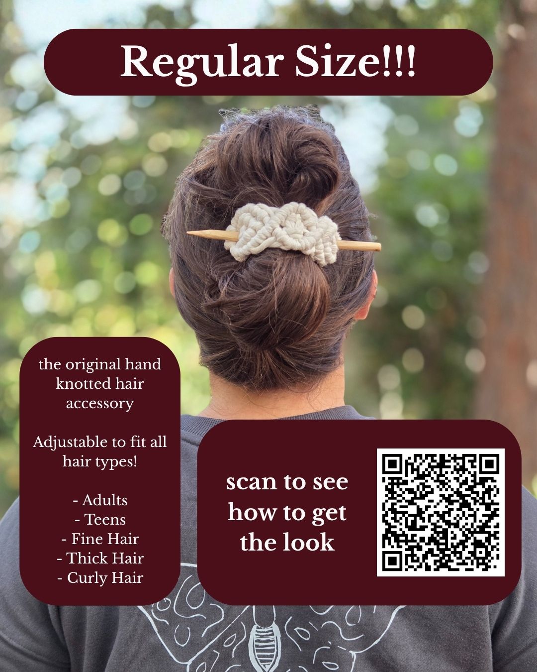 Hair Bun Stick | Regular Size