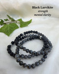 Black Larvikite Crystal Bracelet