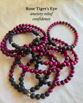 Rose Tiger's Eye Crystal Bracelet