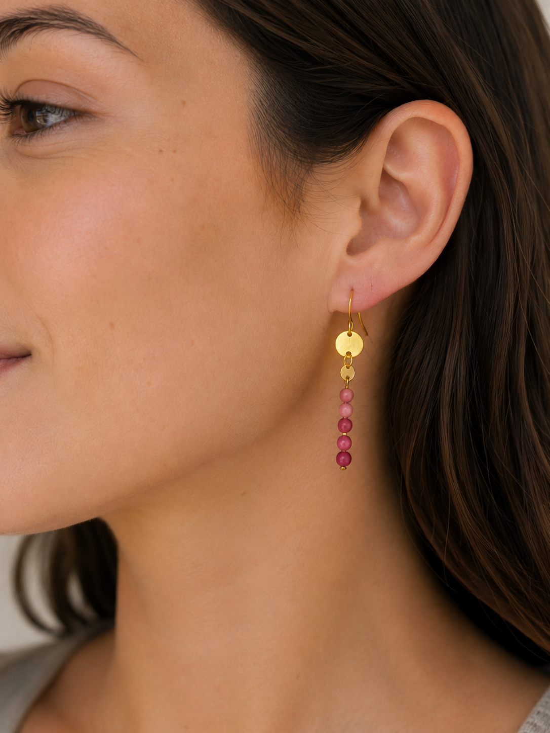 Rhodochrosite Brook Earrings