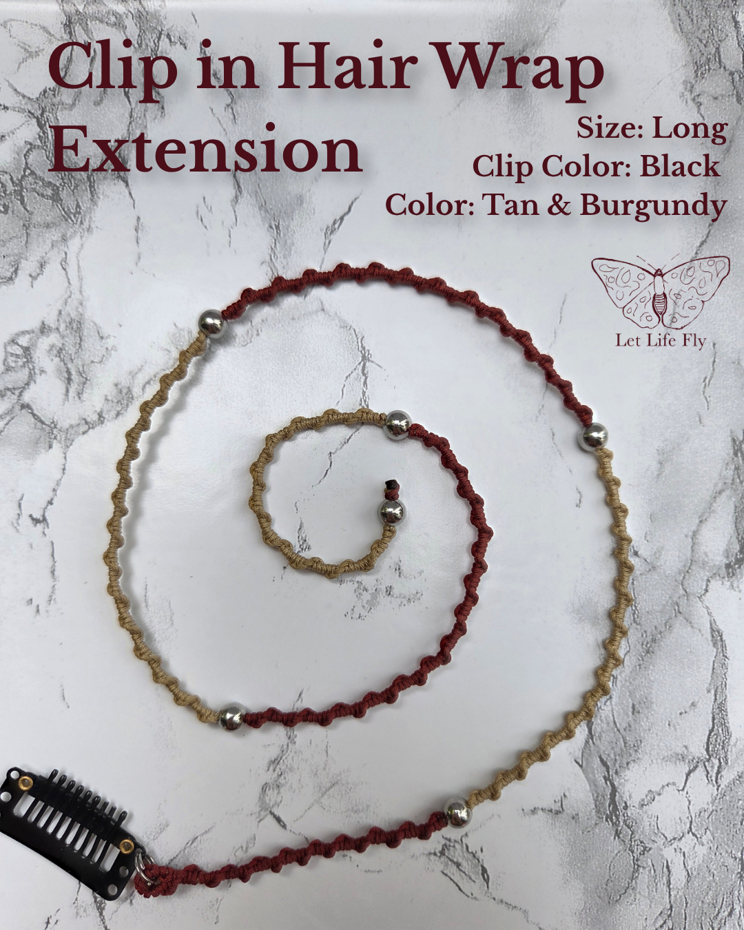 Clip-In Macrame Hair Wrap | Two-Tone