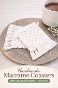Macrame Mug Rug Coaster Set of 2