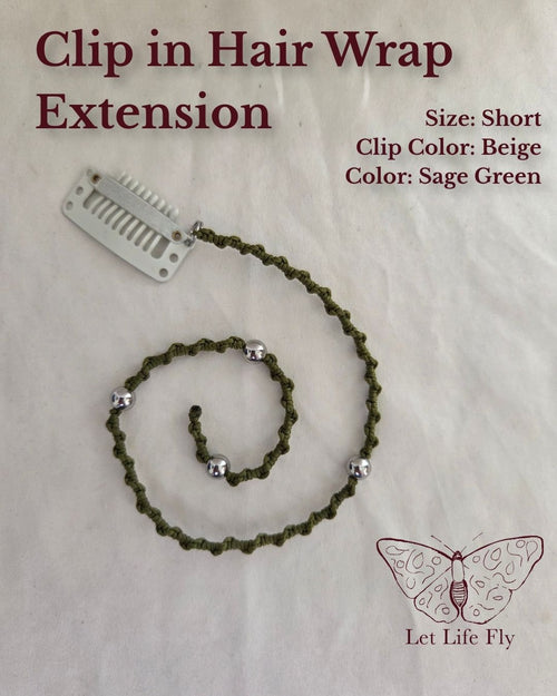 Clip-In Macrame Hair Wrap | Single-Color
