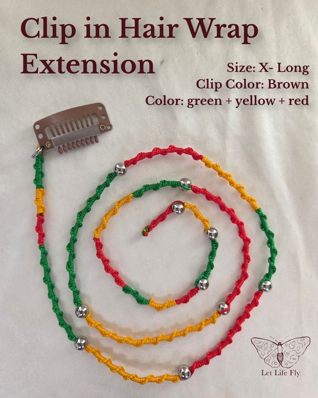 Clip-In Macrame Hair Wrap | Trio Colors