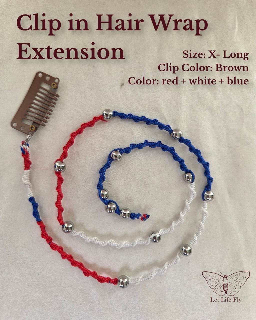 Clip-In Macrame Hair Wrap | Trio Colors