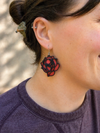 Rose Earrings | Tattoo-Style