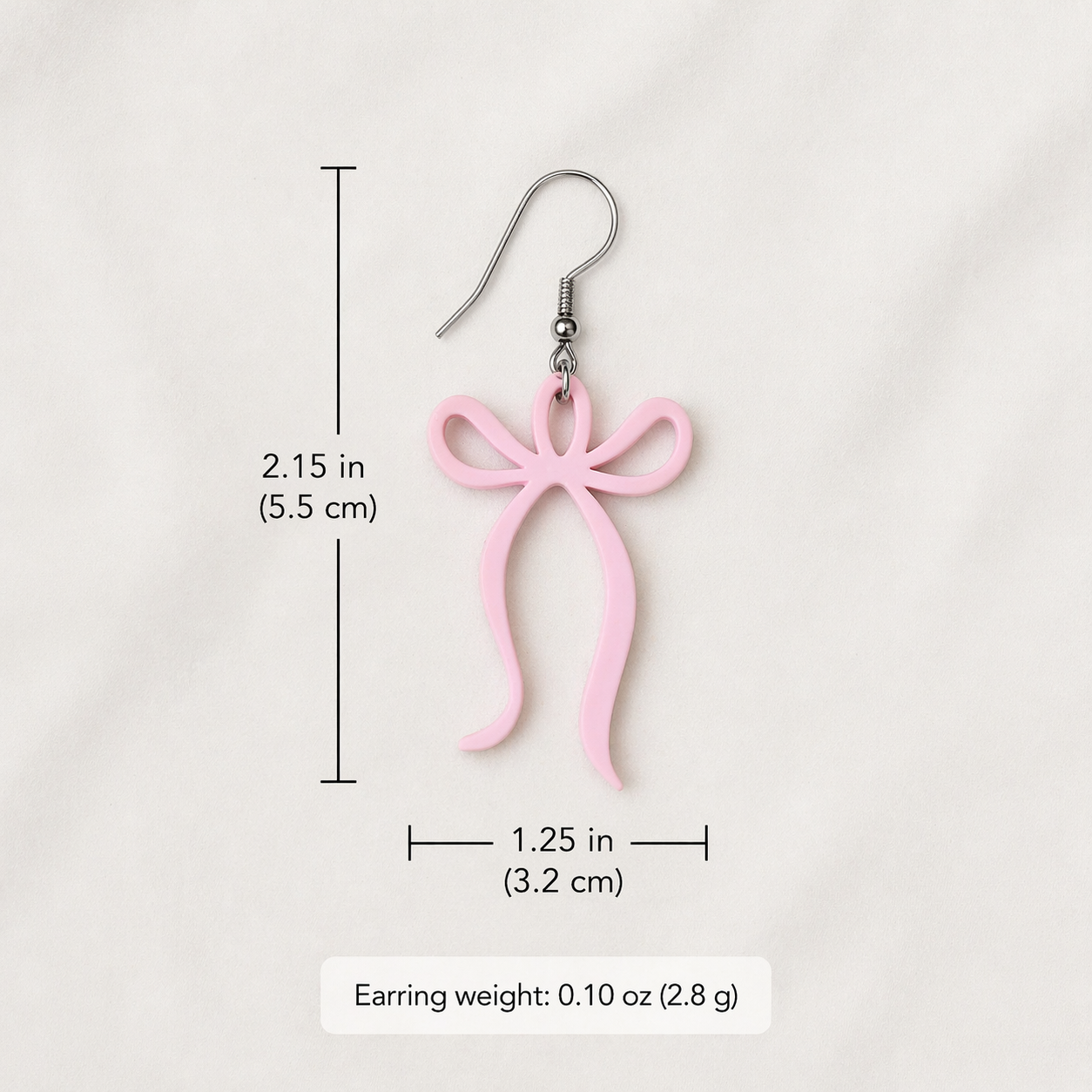 Blush Bow Earrings