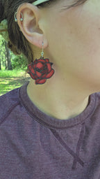 Rose Earrings | Tattoo-Style