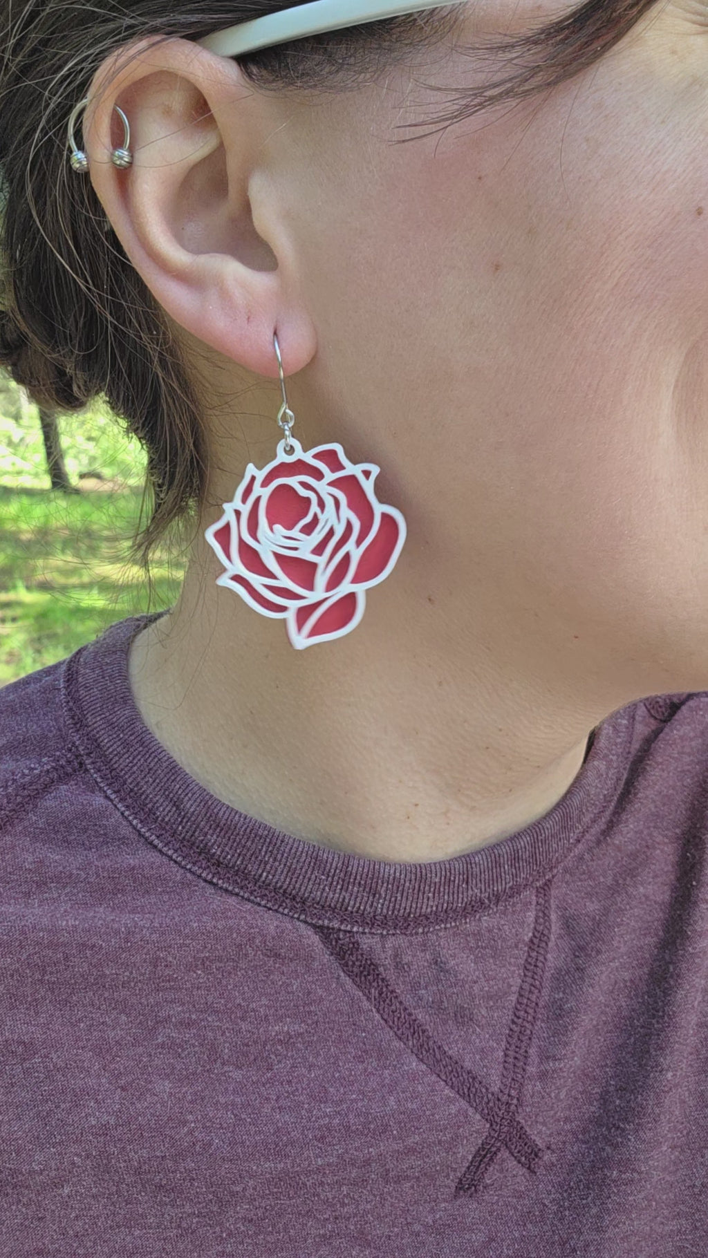 Rose Earrings | Tattoo-Style