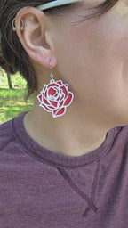 Rose Earrings | Tattoo-Style
